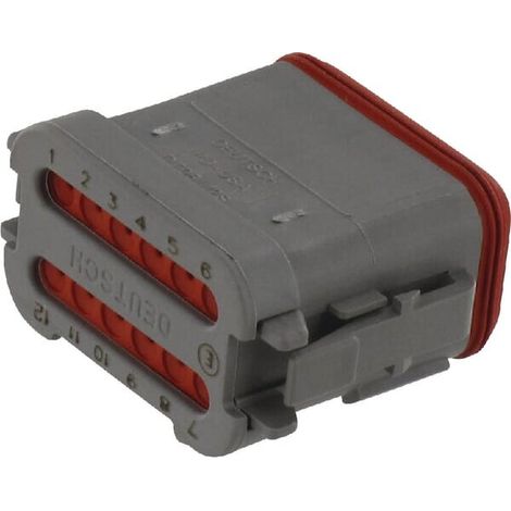 Carcasa de enchufe 12 polos Hembra DT gris POSITIONS FEMELLE DEUTSCH DT DSDT0612SACE05 12 (1/2)