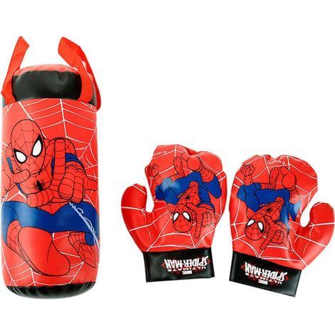 Sac de frappe Spider-Man pour enfants, jouet de boxe avec gants et support réglable, cadeau d'anniversaire pour garçons de 4 à 9 ans