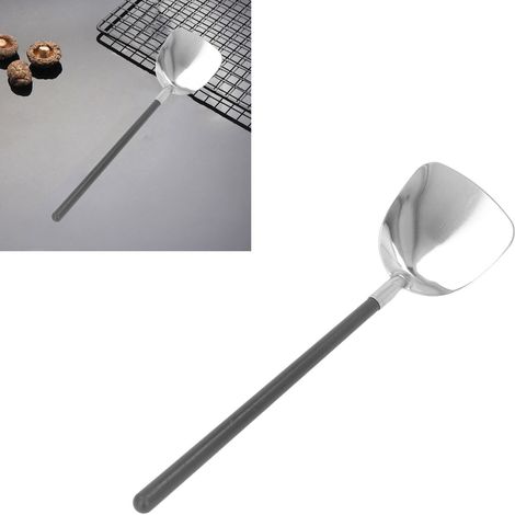 Louche à fondue en acier inoxydable anti-brûlure avec isolation thermique et poignée noire (1/5)