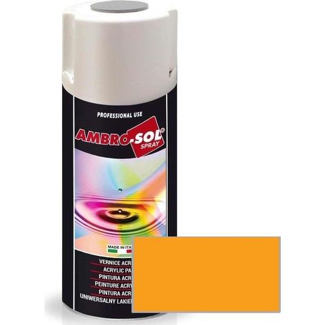 AMBROSOL spray acrilico amar/sol ral-1037 400ml , El SPRAY ACRILICO AMBRO-SOL RAL-1037 400ml es una pintura acrílica de alta calidad.Caracterí