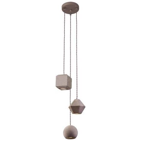 Lustre béton gris 3xGU10 35W Geometric Nowodvorski 9695 (1/2)
