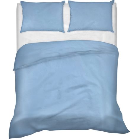 Lenzuolo letto sopra a casa vostra ,3 misure 100% puro cotone Made in Italy tinta unita Azzurro - 1 Piazza