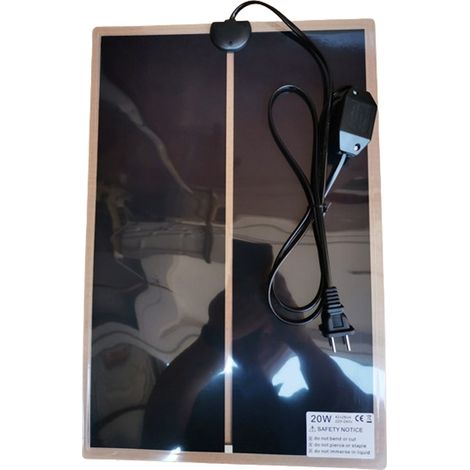 Tapis chauffant pour reptiles, à placer sous le terrarium, avec régulateur de température (1/5)