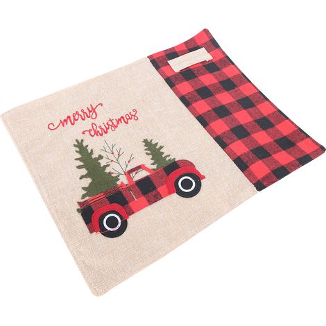Tischset mit Cartoon-Motiv, Leinentischset, Weihnachtsdekoration für Küche, Esszimmer und Restaurant (1/5)