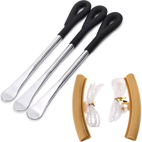 Lot de 3 démonte-pneus manuels 26 cm avec 2 protège-jantes, pour auto, moto et vélo (1/5)