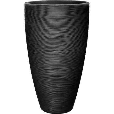 Kst.-Blumentopf Tropea, Ø 45 x H 70 cm, anthrazit