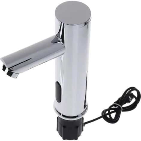 Robinet de cuisine Robinet d'évier à capteur infrarouge automatique de salle de bains, robinet d'eau de lavabo sans contact monté sur le pont(Hot and cold) (1/5)