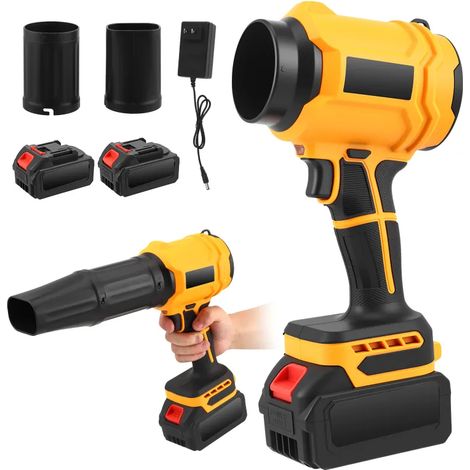 Souffleur de feuilles professionnel sans fil  55 000 tr/min  2 batteries 21 V 4,0 Ah  Idéal pour l'entretien des terrasses, le déneigement et l'entretien des pelouses  Sans fil et léger