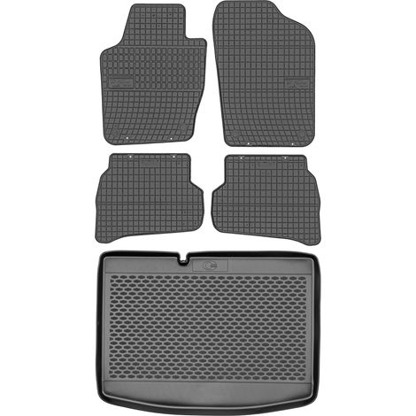 Volkswagen Polo V Schrägheck (2009–2018) – Set: Gummifußmatten + Kofferraummatte (1/5)
