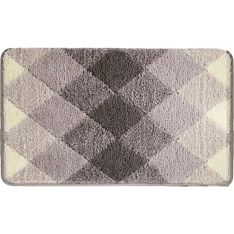 Tapis de sol dégradés floqués pour la maison, moquettes, tapis de toilettes, tapis de salle de bain antidérapants, tapis d'entrée, tapis absorbants, gris