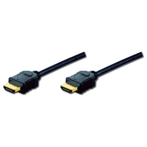 DIGITUS HDMI HighSpeed Ethernet HDMI, 5m, 4K 30p, gold, sw Kabel und Adapter -TV/Video- (1/5)