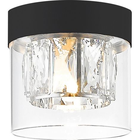 Spot plafoniera Zuma Line GEM G9 1 luce nero cristallo