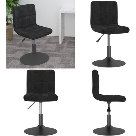 vidaXL Barhocker Drehbar Schwarz Samt (1/5)