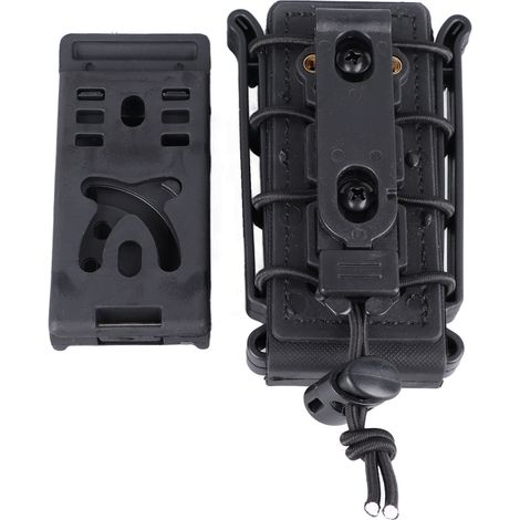 Porte-revues portable en plastique noir pour extérieur, étui souple pour ceinture. (1/5)