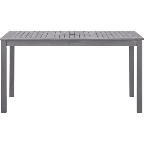 Maison Exclusive - Gartentisch Grau 140x80x74 cm Massivholz Akazi
