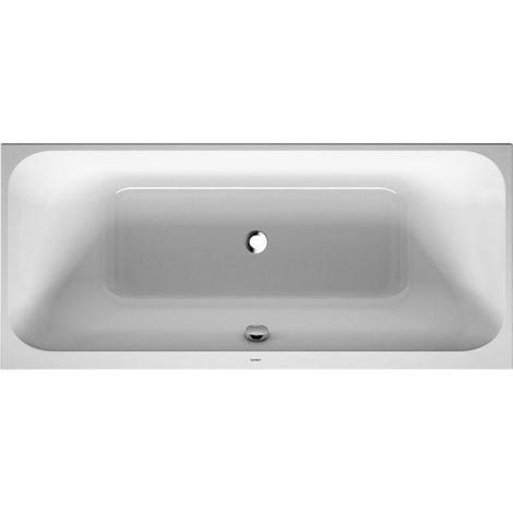 Baignoire rectangulaire HAPPY D.2 2 dossier incliné 1800x800mm blanc