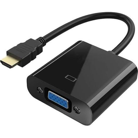 Noir Numérique vers analogique HDMI-compatible mâle vers VGA femelle convertisseur vidéo câble adaptateur 108 (1/4)