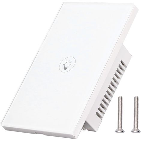 Interrupteur tactile intelligent 1 voie avec gradation et minuterie, compatible Tuya et ZigBee, prise américaine 90-250V. (1/5)