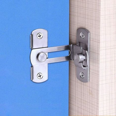 petites boucles de loquet de porte à Angle droit à 90 degrés boulons de loquet incurvés boulons de levier de loquet coulissant pour portes et fenêtres (1/5)