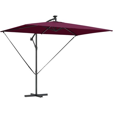 Parasol Bordeaux 294 x 200 x 270 cm Polyester et Aluminium