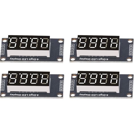 4 Sets Digitalröhren-Anzeigemodul LED 4-stellig 7-Segment 0,36 Zoll TM1637 Treiberschaltung Weiß MRA110A (1/5)