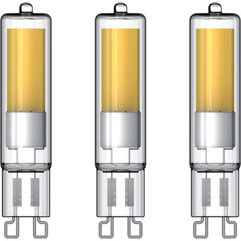 Xanlite – Pack de 3 ampoules LED G9 2,6W (20W équiv.) 200 lumens – Blanc neutre 4000K – Installation rapide pour espaces confinés (1/6)