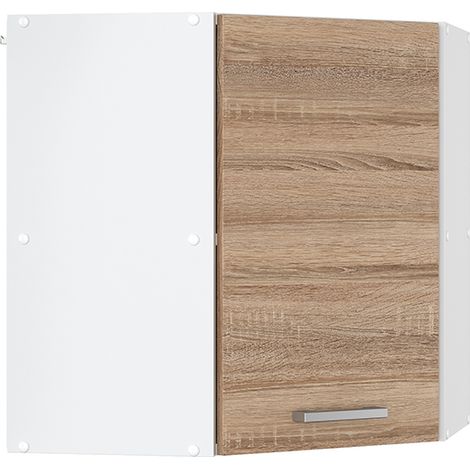 Hängeschrank R-Line, Sonoma, 57 cm Eckhängeschrank mit Tür, Vicco