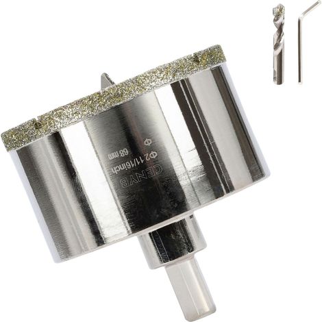 2-11/16 Pouces 68mm scie cloche carrelage foret diamant carrelage avec foret de centrage Revêtue de diamant Adaptée pour,Verre, Marbre, Porcelaine et Céramique (1/5)