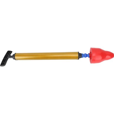 Déboucheur haute pression pour toilettes, outil puissant anti-bouchons pour canalisation, WC, évacuation sol, salle de bain, rouge (1/5)