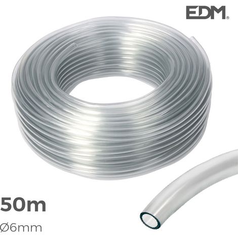 Transparenter Glasschlauch Innen-Ø 6 mm Außen-Ø 8 mm Rolle 50 m