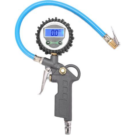 Manomètre numérique de gonflage pneu 0-230 PSI avec rétroéclairage, outil compresseur d'air en alliage de zinc (1/5)