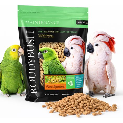 RoudyBush Mantenimiento Medio 0,628 kg - Granulado para loros grandes