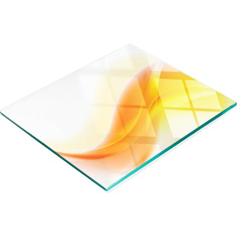 Tabla de cortar decorativa de cristal para cocina, diseño abstracto de olas, 60x52 cm. (1/5)