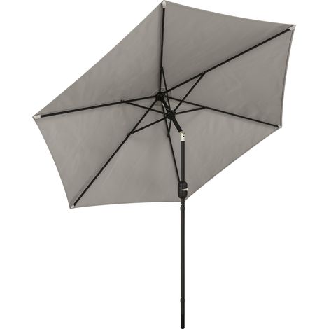 Outsunny 2.6M Garden Parasol Umbrella with Aluminium Pole, Tilt, Crank (1/5)