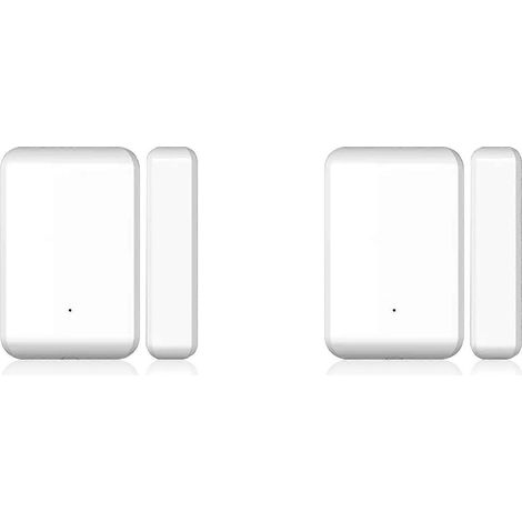 2 capteurs de porte sans fil TTLOCK 24 GHz avec détection d'ouverture et de fermeture de porte et application TTLOCK - Blanc (1/5)