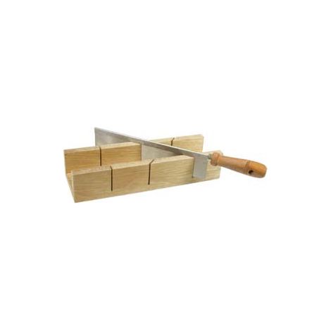 DIMA TAGLIACORNICI IN LEGNO CON SEGA  misure dima mm.300x95x60 int.    ALTE