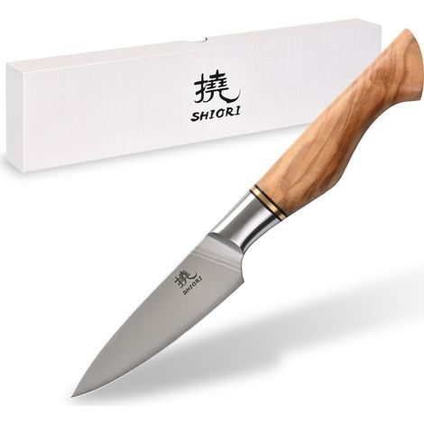 Shiori 撓 Shibuki Shōto - couteau à éplucher en acier sandvik 14C28N (1/4)