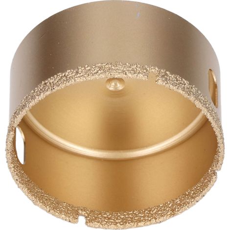 Scie cloche diamantée en acier au carbone, foret à perçage pour carrelage, porcelaine et verre, queue triangulaire, 68 mm (1/5)