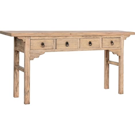 Console élégante en bois pour hall accueillant - Chêne naturel épuré (1/5)
