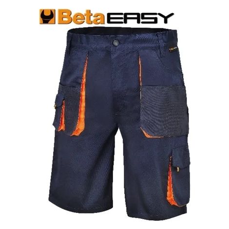 Bermuda de travail fortlan bleu taille xs tissu canvas
