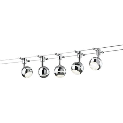 Plafonnier LED Baloubet 5 spots chrome Trio 778210506 (1/2)
