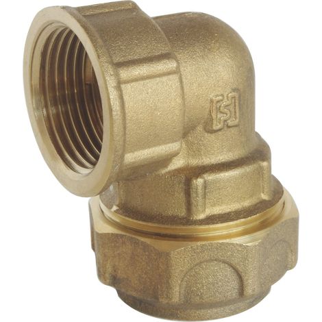 SOMATHERM PER VOI - gomito femminile in ottone per D25 tubo PE - F20 / 27 - bloccaggio esterno (1/4)