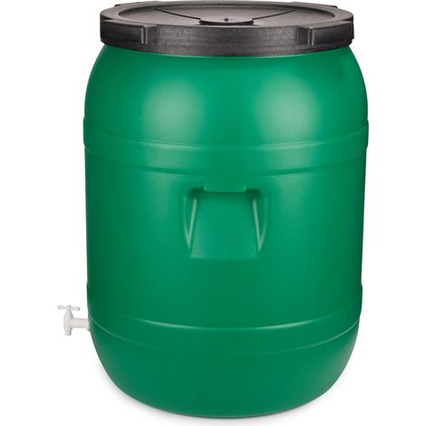 Garronda Weithalsfass 220 Liter Futtertonne mit Deckel ohne Dichtung– BPA-freier HDPE Futterbehälter für Wasser, Lagerung, Tierfutter, Sauerkraut und Gurken GD-0142