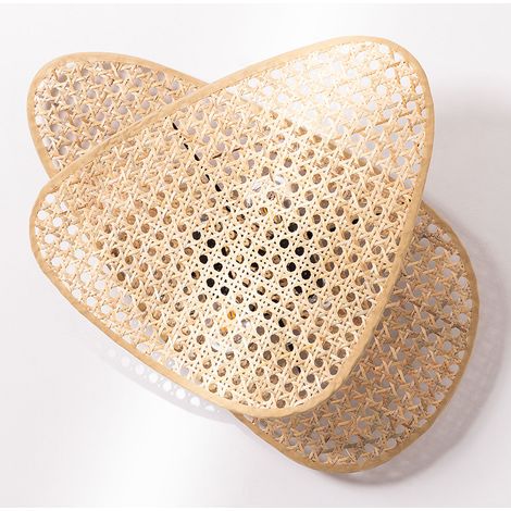 Sklum – Applique murale en rotin – Éclairage doux et uniforme – Douille E-14 – Finition naturelle pour décoration contemporaine