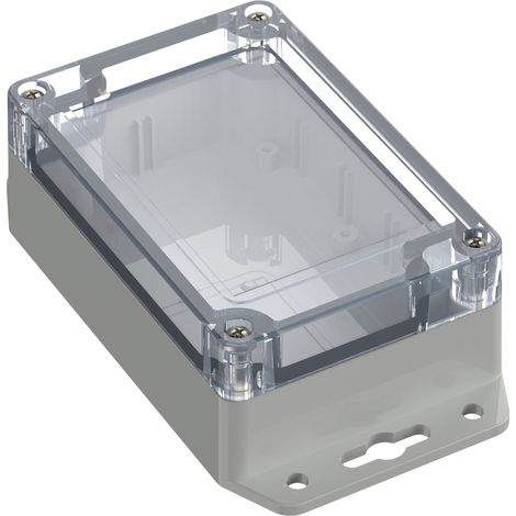 TRU COMPONENTS  TC-10860492 Flansch-Gehäuse 105 x 70 x 40  Polycarbonat  Lichtgrau 1 St.