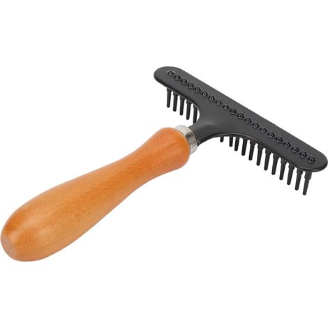 Râteau à Tapis, Râteau à Tapis Portable Nettoyage Toilettage en Acier Inoxydable Tondeuse à Cheveux Râteau à Tapis Peigne à Tapis Brosse à Tapis pour Salon de beauté (1/5)