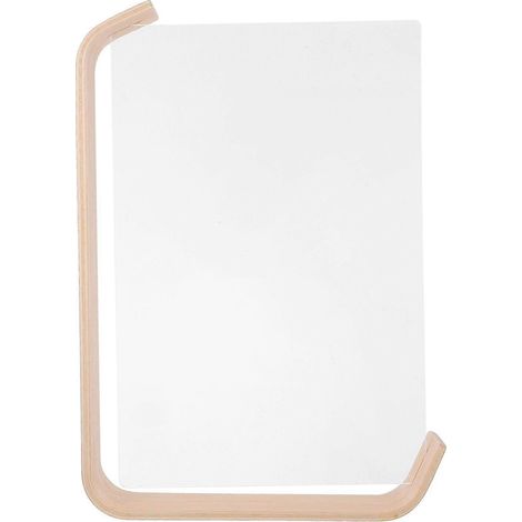 Cadre photo double face en acrylique : présentoir flottant transparent avec base en bois pour mariages, maisons, bureaux et décorations de table (1/4)