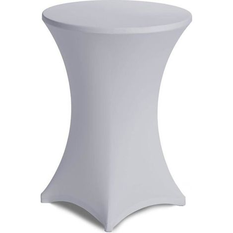 Diana Housse pour Mange-debou Table Haute de Bistro - Stretch Spandex - Multiples Tailles pour Un Ø 80-85cm Gris (1/5)