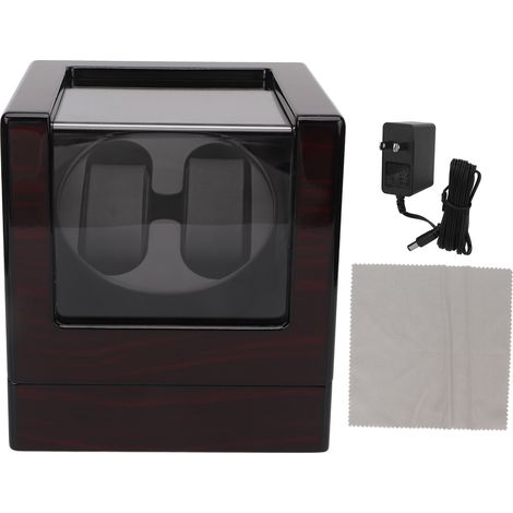 Coffret de rangement pour montres automatiques, bleu, lumière LED, 5 niveaux, double affichage, large compatibilité, prise US 100-240V (1/5)