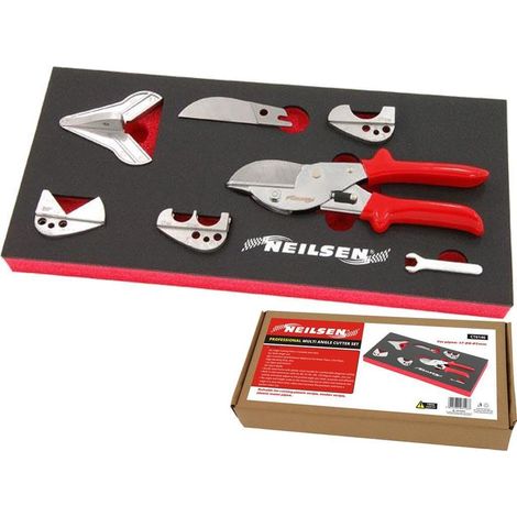Neilsen 8pc Multi Angle Miter Shear Scissors Trim Cutter Cutting Tool Set